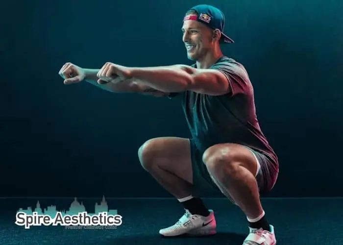 Image of man build leg muscle Hounslow through exercise