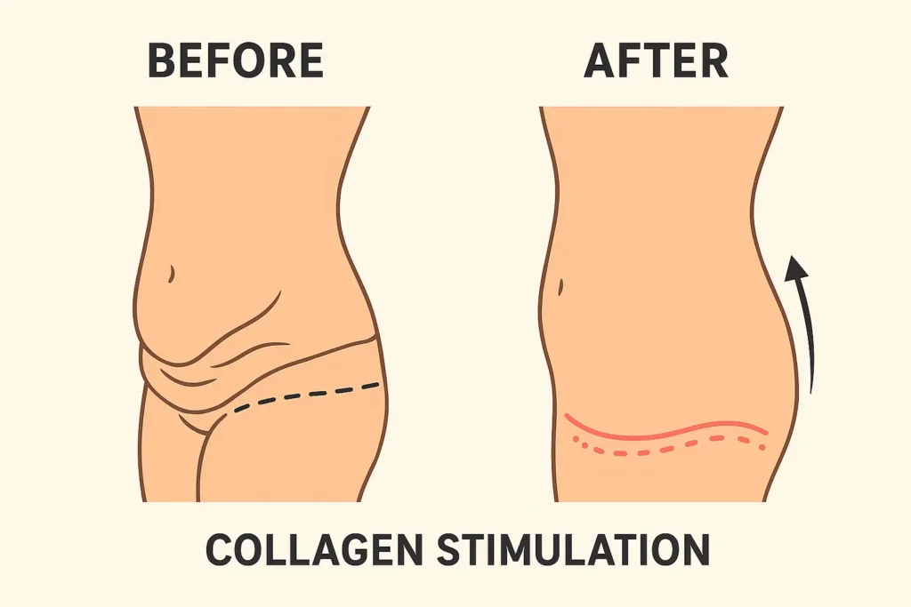 Before and after results for sagging skin after weight loss injections Hounslow